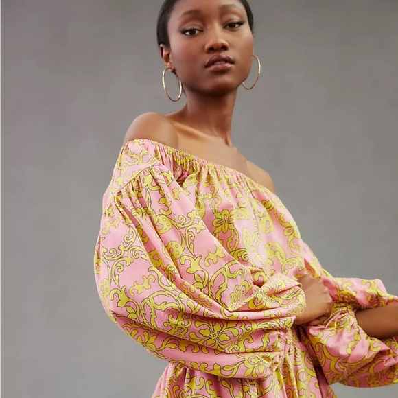 Anthropologie MISA Smocked Waist Mini Dress size Medium - Picture 4 of 13